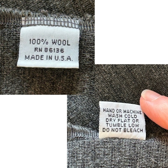 Bryn WALKER Oversized Crossover V-Neck Tunic Charcoal Grey 100% Wool Size M - Picture 9 of 15